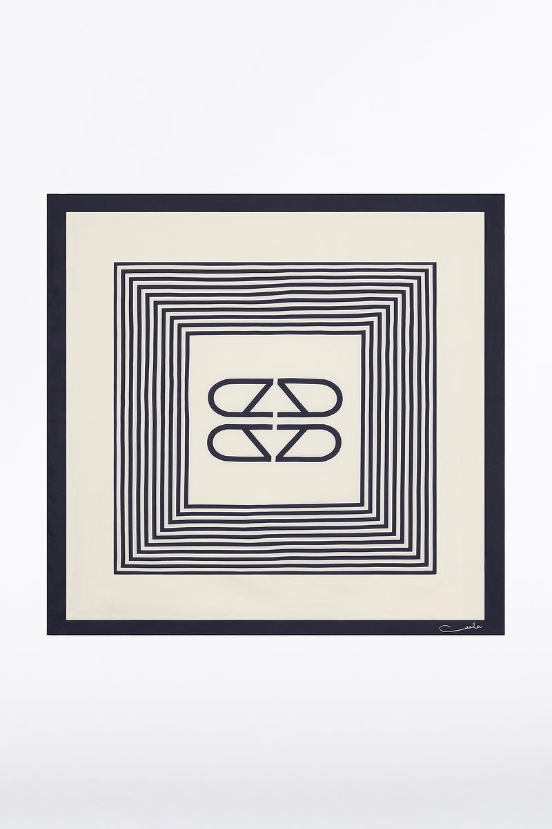 Carla Zampatti Cz Frame Scarf (Navy)