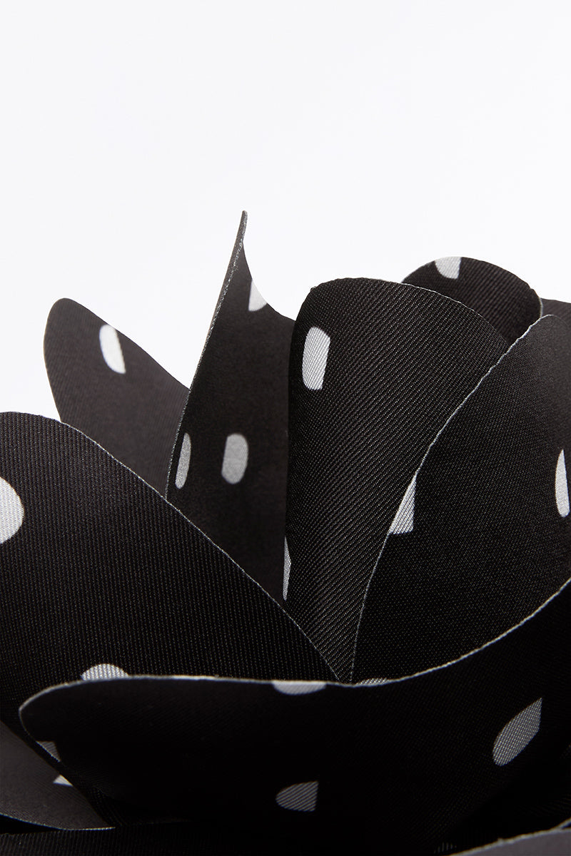 Carla Zampatti Black C Spot Fiore Brooch (Print)