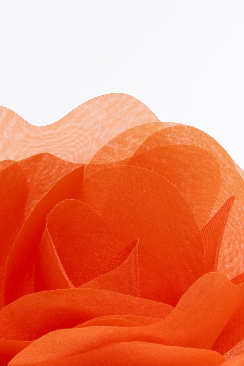 Carla Zampatti Tangerine Small Fiore Brooch (Orange)