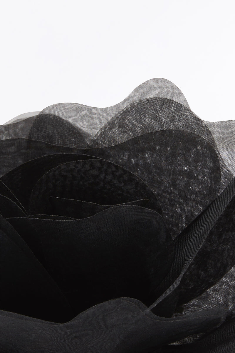 Carla Zampatti Small Fiore Brooch (Black)