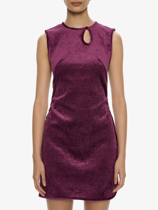 CHRISTOPHER ESBER Loophole Mini Dress (Plum)