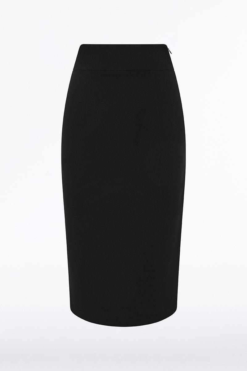 Carla Zampatti Crepe Dinastia Pencil Skirt (Black)