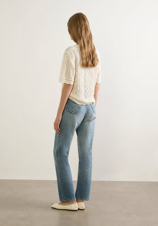 Auguste The Label Callen Knit Tee (White)