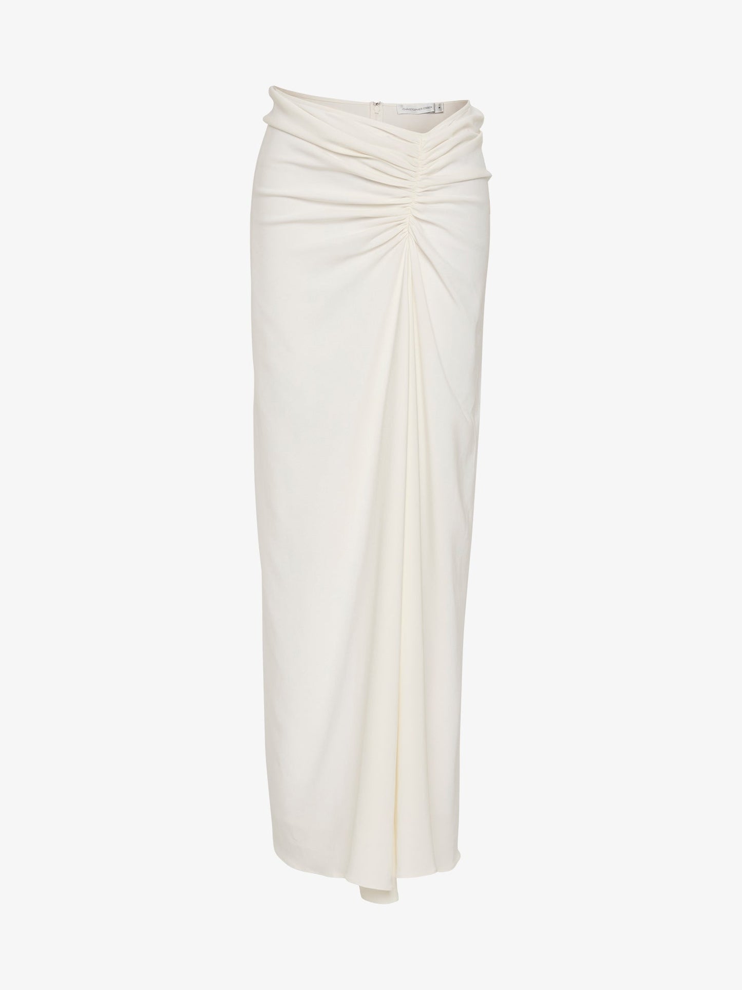 CHRISTOPHER ESBER Side Ruched Skirt (White)