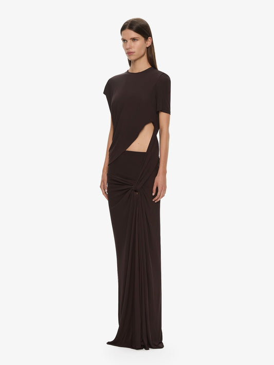 CHRISTOPHER ESBER Twisted Lever Tee Dress (Espresso)