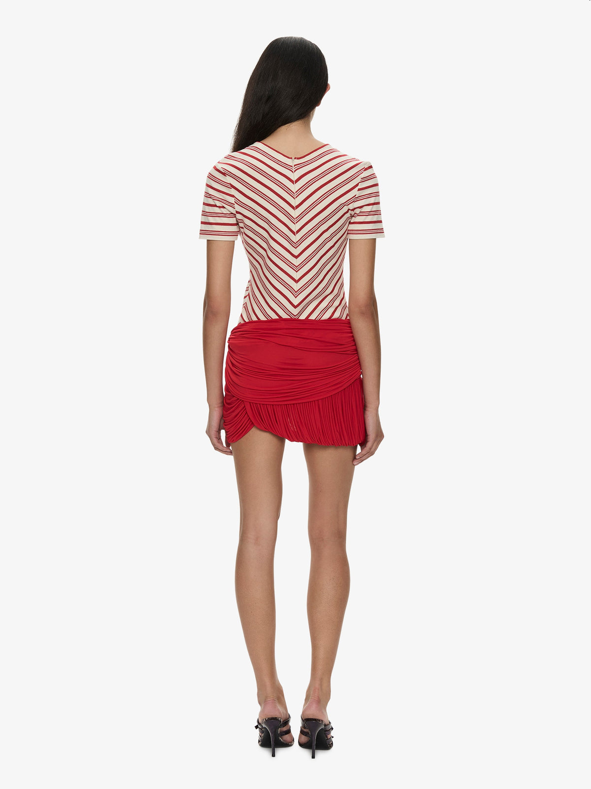 CHRISTOPHER ESBER Beach Glass Bubble Mini Skirt (Red)