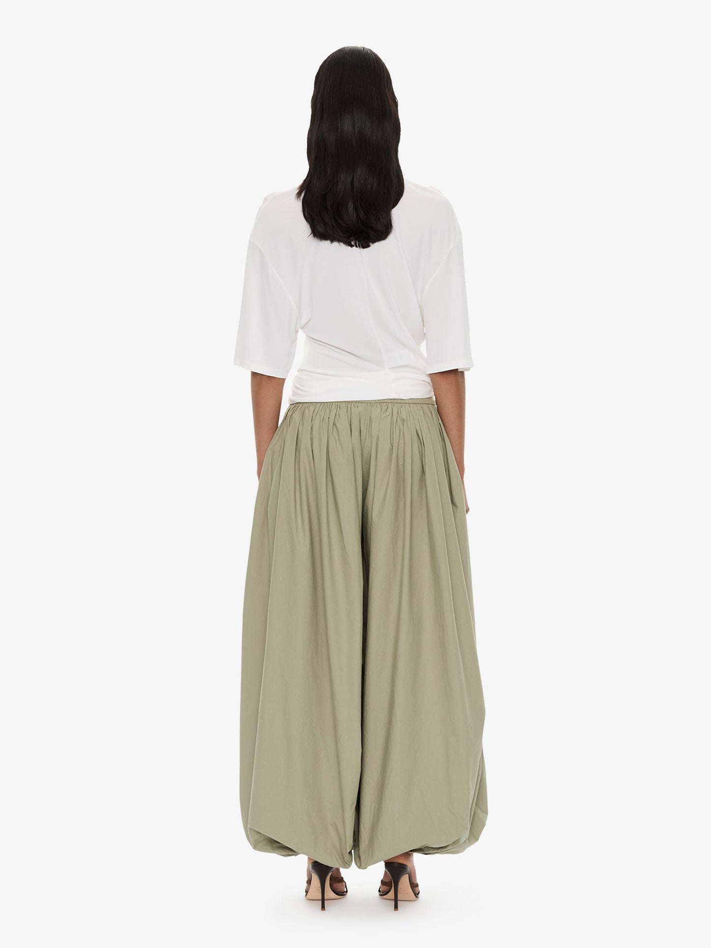 Christopher Esber Side Cowl Waist Tee (Milk)
