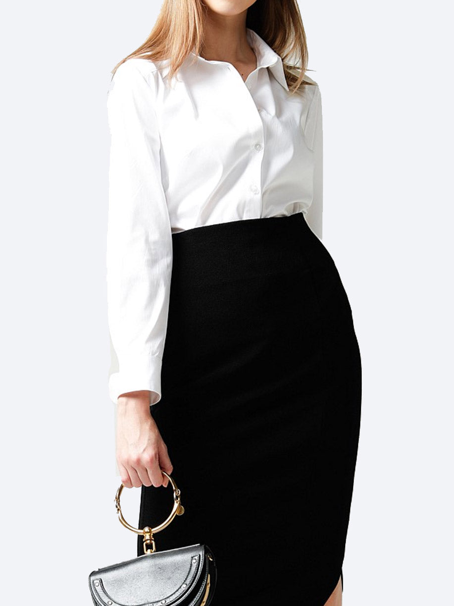 SACHA DRAKE STRETCH COTTON CLASSIC SHIRT (White)
