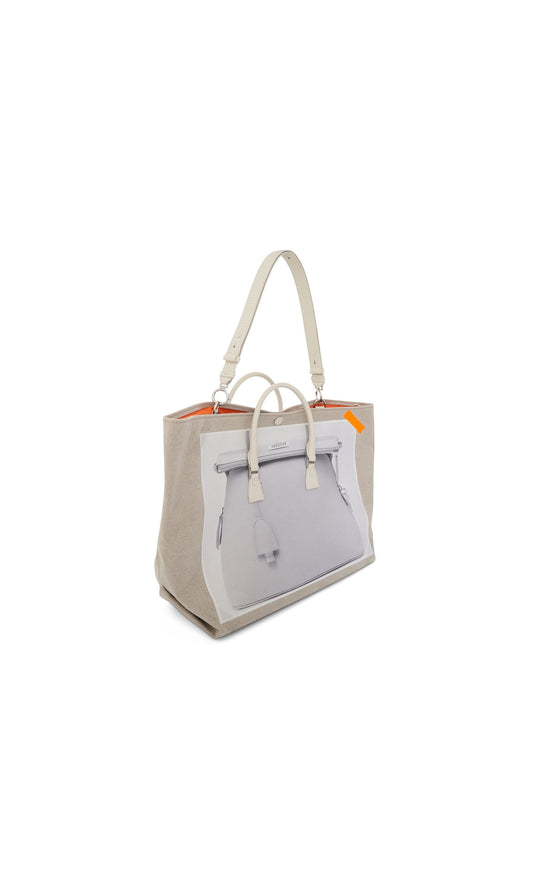 MAISON MARGIELA Trompe L'Oeil 5AC Tote Bag (Natural Grey)