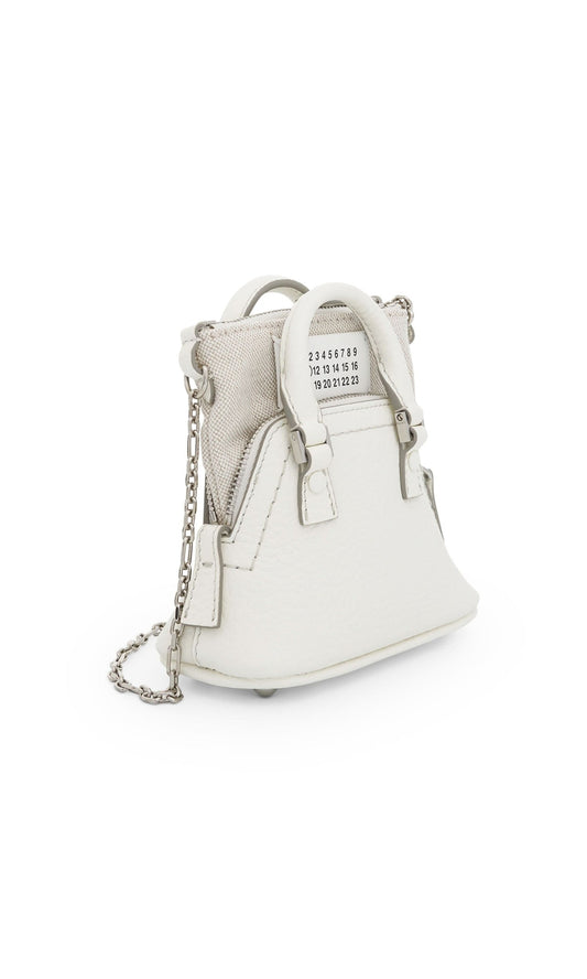 MAISON MARGIELA Baby 5AC Leather Bag (White)