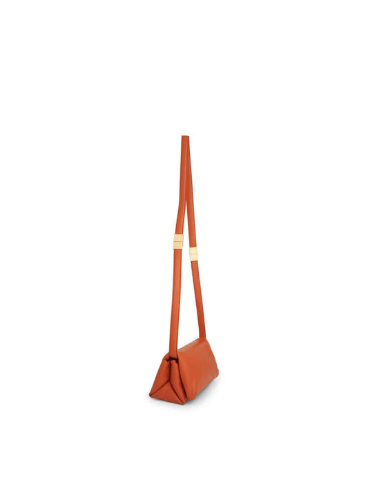 MARNI Prisma Small Leather Bag (Orange)