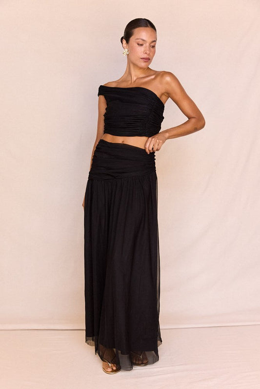 Sass Clothing Clea Tulle Skirt (Black)