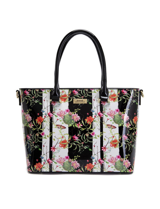 ANTHEA PATENT LEATHER GRIP HANDLE BAG- SF16-8787-SALE