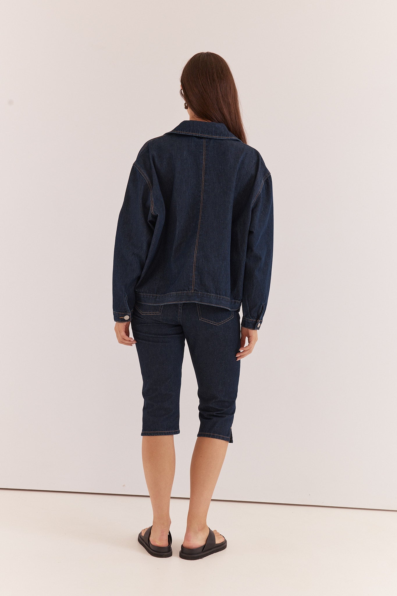 Sass Clothing Kumi Zip Denim Jacket (Rinse Wash)