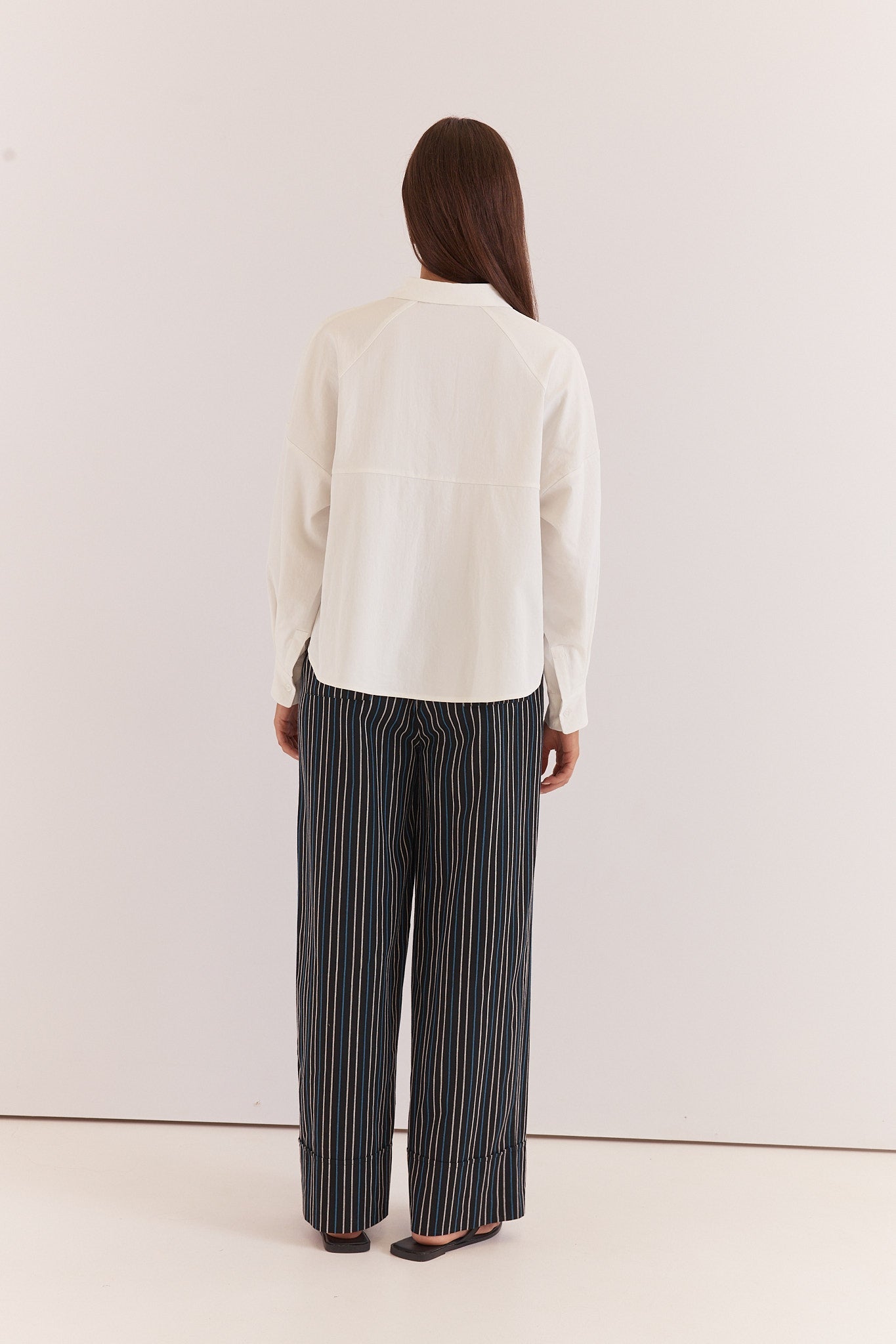 Sass Clothing Ashby Peplum Shirt (White)