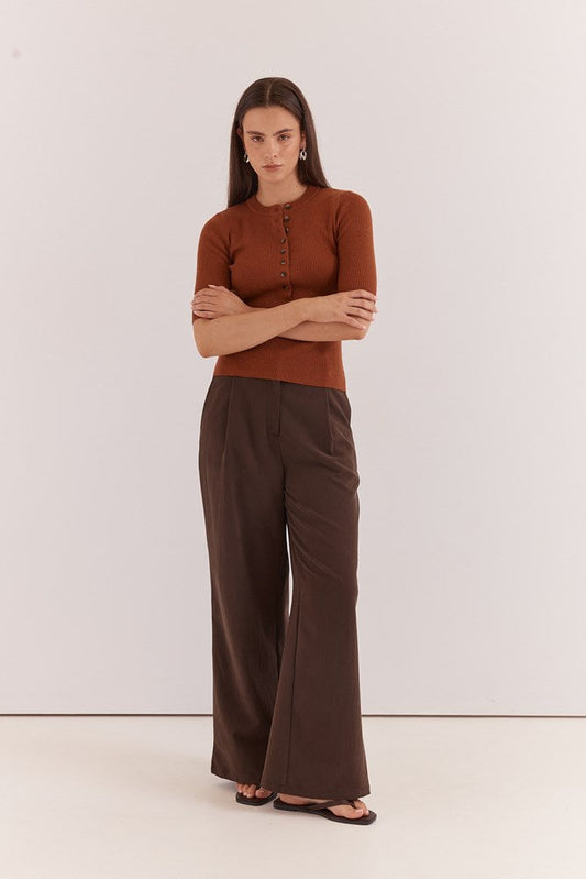 Sass Clothing Lilee Rib Knit (Cognac)