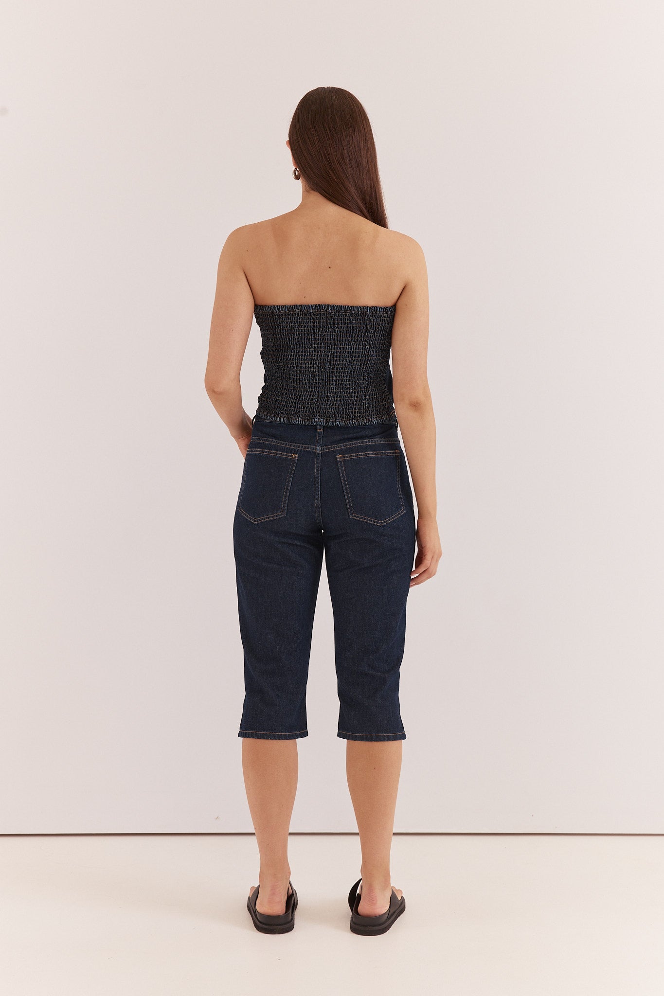 Sass Clothing Lela Denim Pedal Pusher Jean (Rinse Wash)