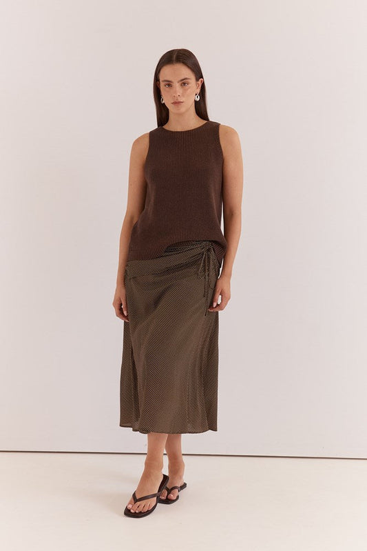 Sass Clothing Kiani Knit Tank (Chocolate)