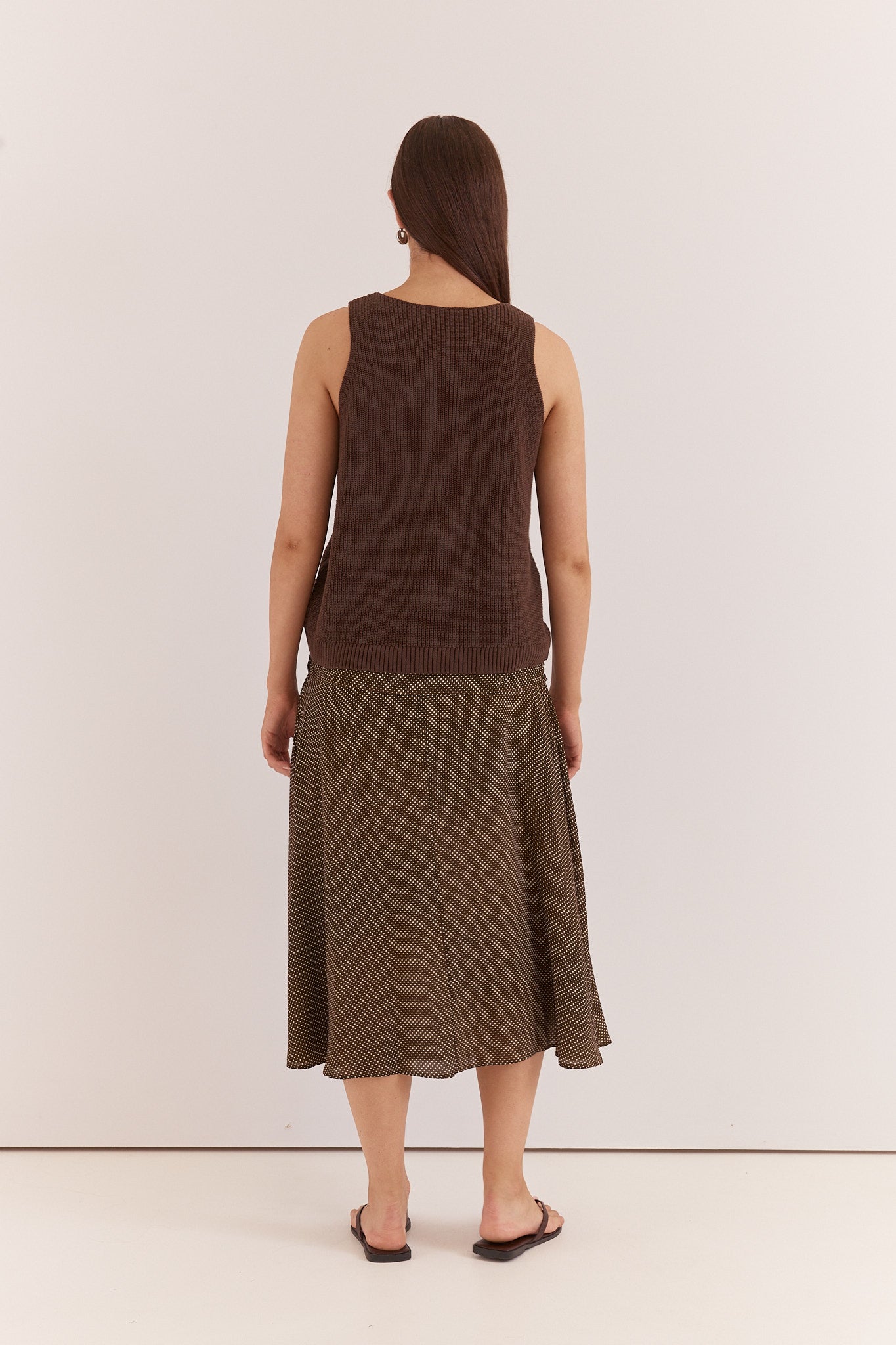 Sass Clothing Kiani Knit Tank (Chocolate)