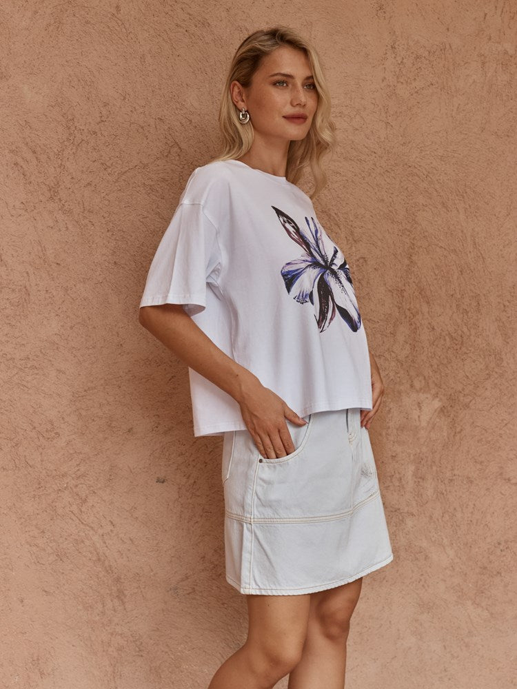 Sass Clothing Salore Printed Tee (Lily Print)