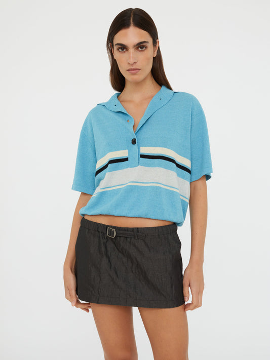 Christopher Esber Crushed Belted Mini Skirt (Black)