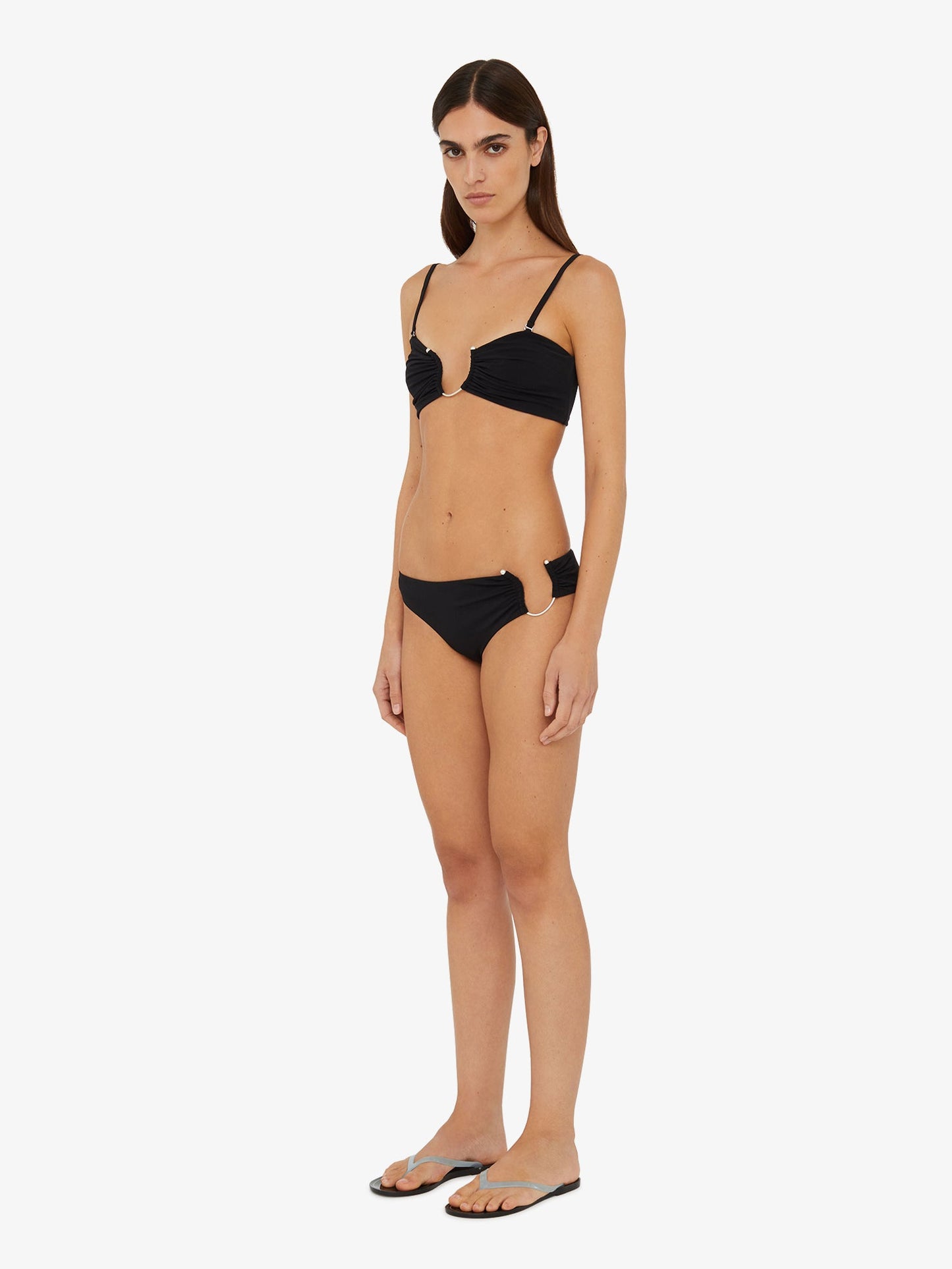 Christopher Esber Ruched Crescent Side Brief (Black)