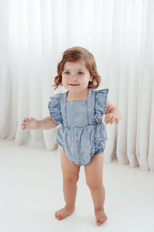 Light Denim Rainbow Playsuit