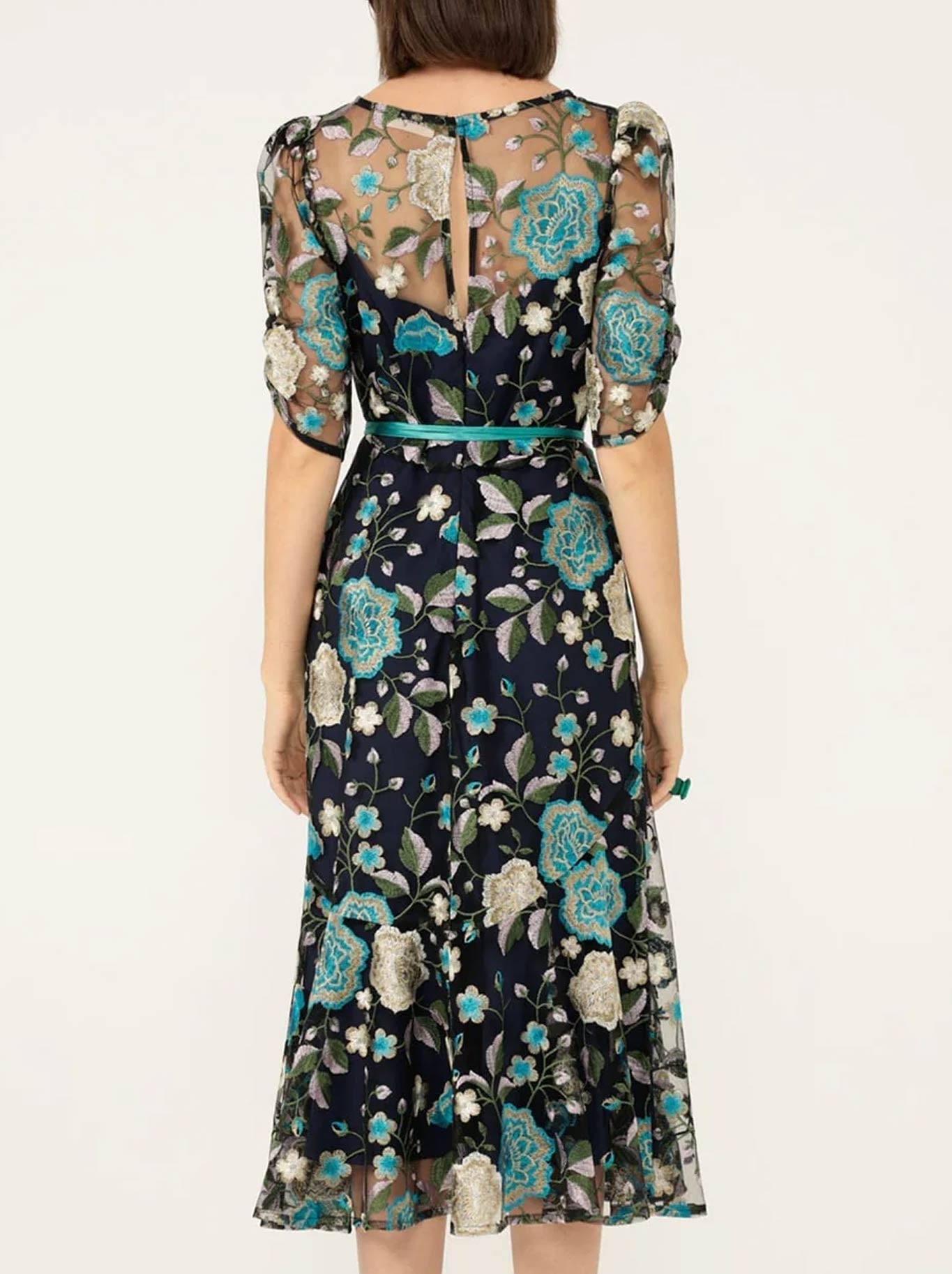 SACHA DRAKE CARDELINA LACE DRESS (Navy)