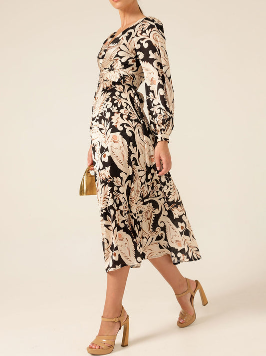 SACHA DRAKE CHARMING COURTYARD DRESS (Black/Cream)