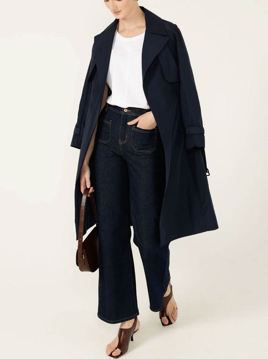 SACHA DRAKE DOUBLE YOKE TRENCH (Navy)