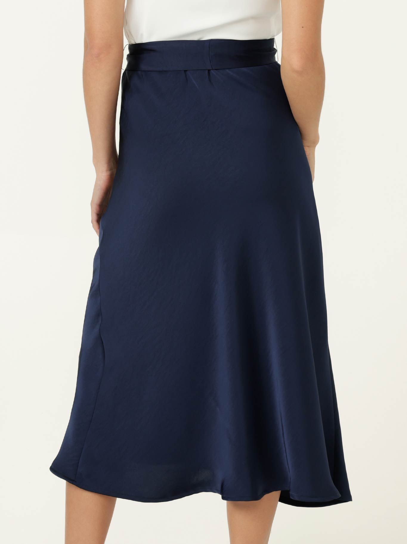 SACHA DRAKE LUXE BIAS SKIRT (Navy)