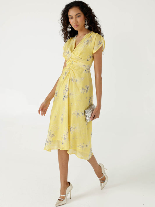 Sacha Drake Petra Midi Dress (Lemon)