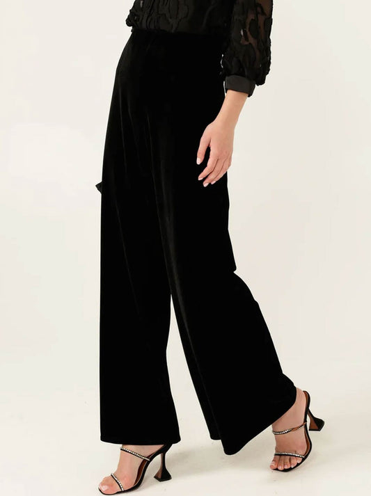 SACHA DRAKE PLUSH PALAZZO PANT (Black)