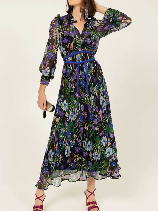 SACHA DRAKE VIOLETTA MIDI DRESS (Violet Floral)