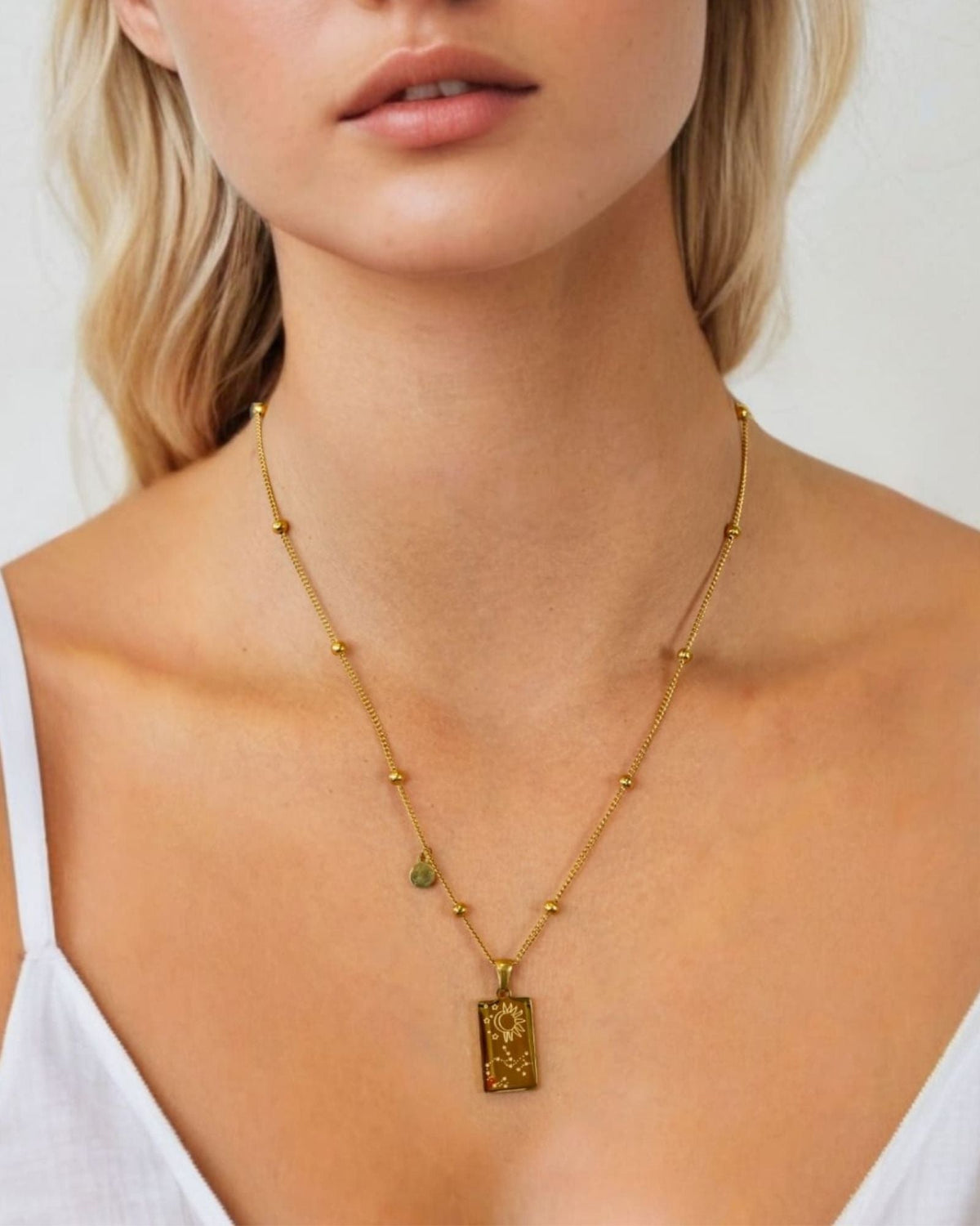 LAVANA Sagittarius Gold Zodiac Tag Necklace