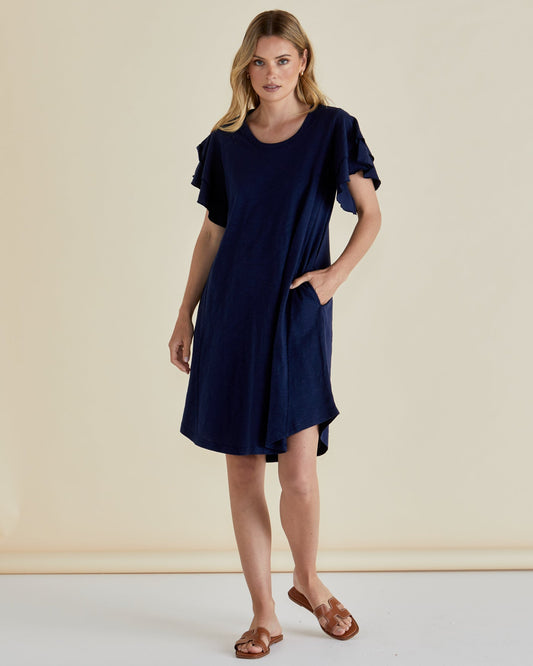 Betty Basics Sydney Tee Dress (Navy)
