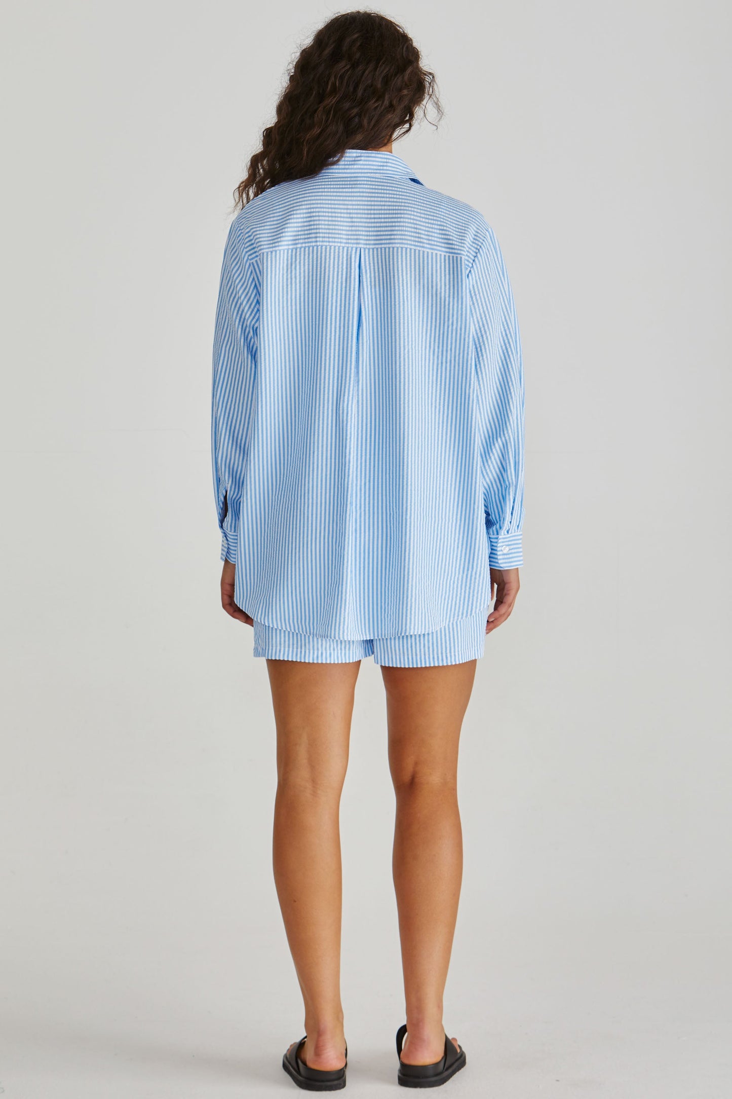Sass Clothing Alani Shirt (Blue White Stripe)