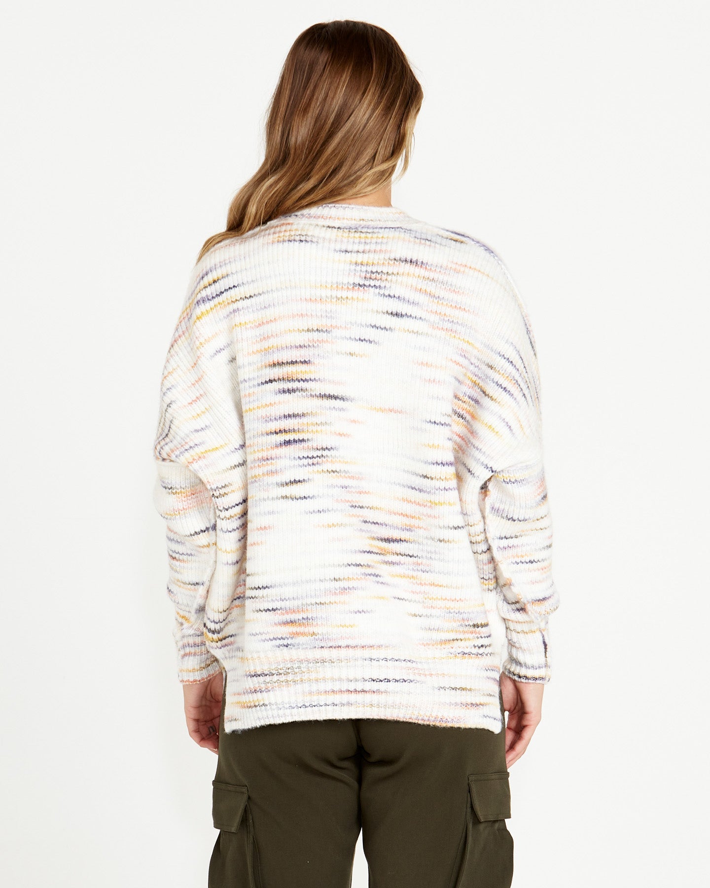 Sass Clothing Pepper Space Oversized Wool-Blend Jumper Cream (Rainbow Marle)