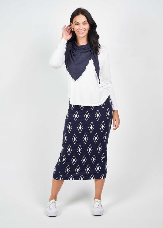 Lou Lou Sassoon Cashmere/Bamboo Scarf (Navy)