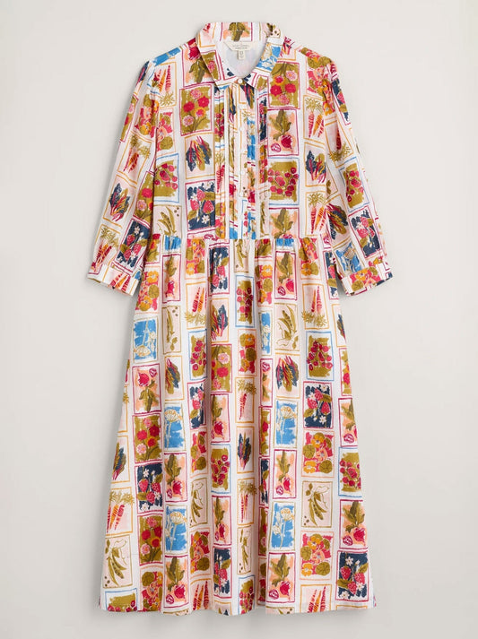 SEASALT 3/4 TRUE LETTER DRESS (Seed Packet Sketch Chalk)