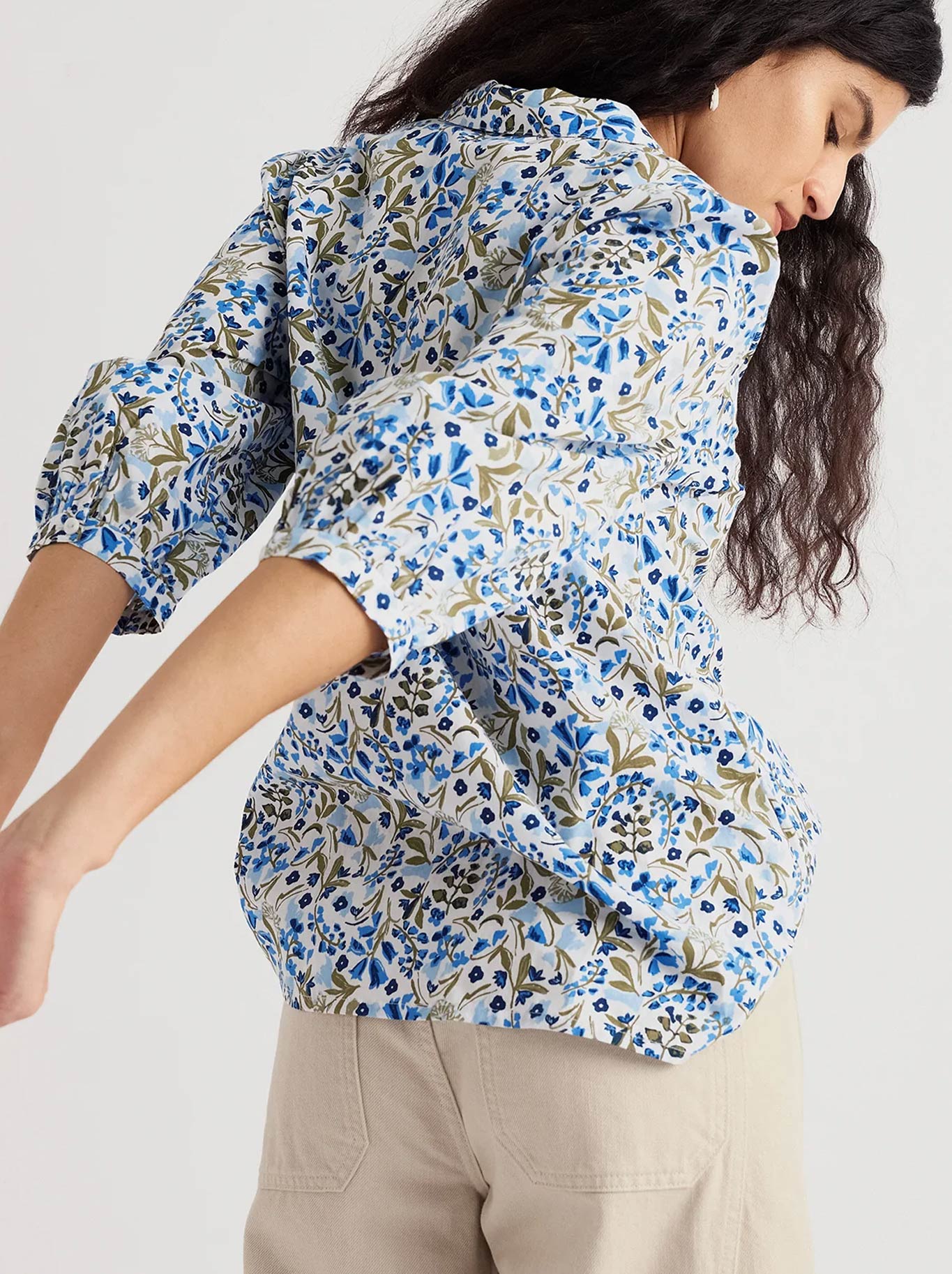 SEASALT HOPE COTTAGE BLOUSE (Woodland Floral Chalk)