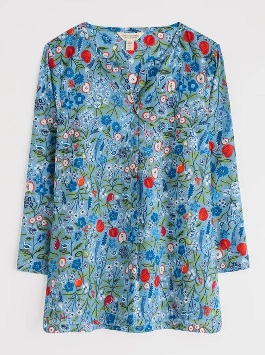 SEASALT WATERCOLOUR SKETCH TOP (Sea Holly)