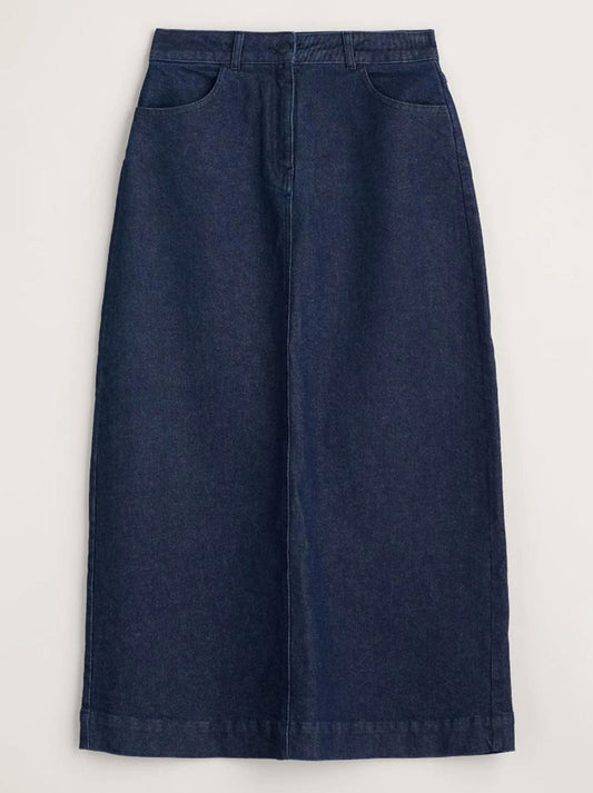Seasalt Fruit Tree Denim Skirt (Dark Rinse)