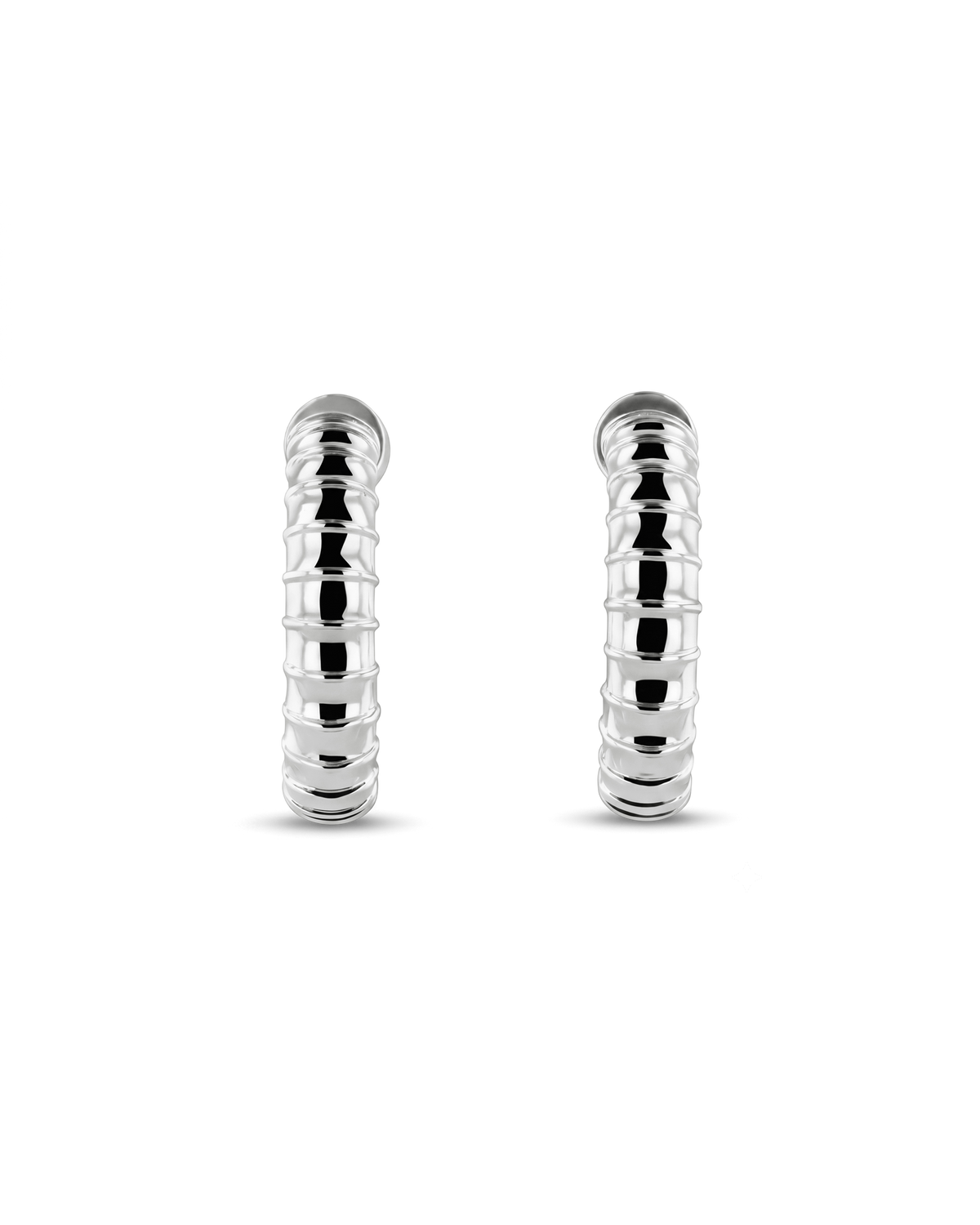 LAVANA Serpent Silver Hoop Earrings