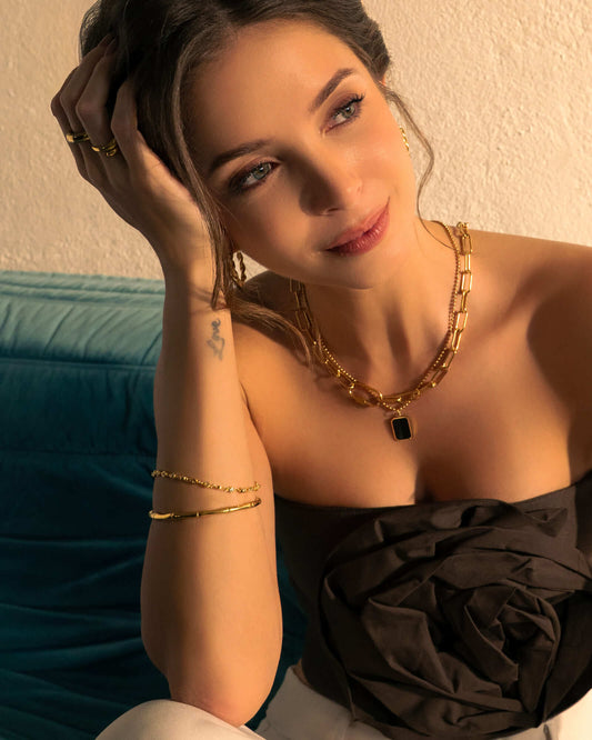 LAVANA Small Illuminate Gold Diamond Bracelet