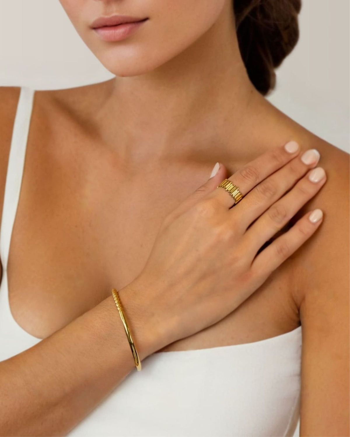 LAVANA Splice Gold Cuff Bracelet