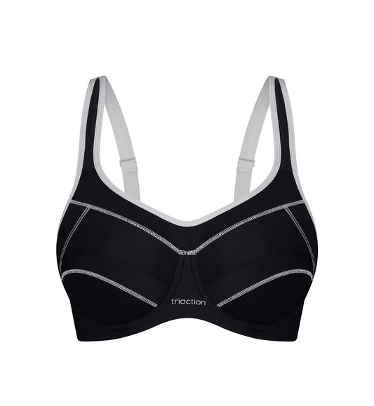 Triumph Triaction Performance Sports Bra (Black/Silver)