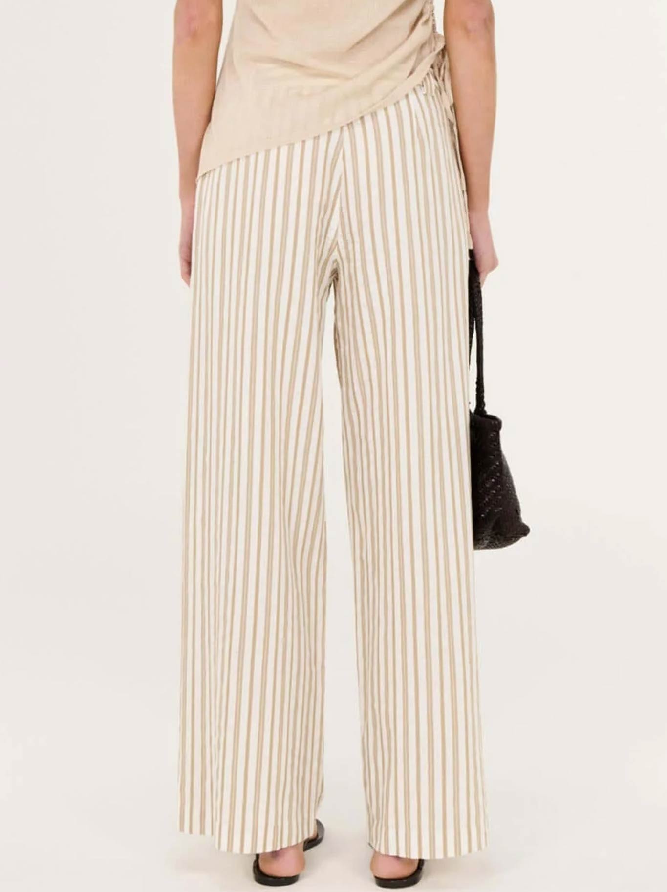 STAPLE THE LABEL LOLA MID RISE PANT (Taupe White)