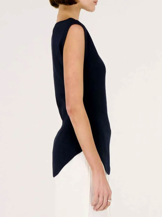 STAPLE THE LABEL CASSIAN KNIT TOP (Navy)