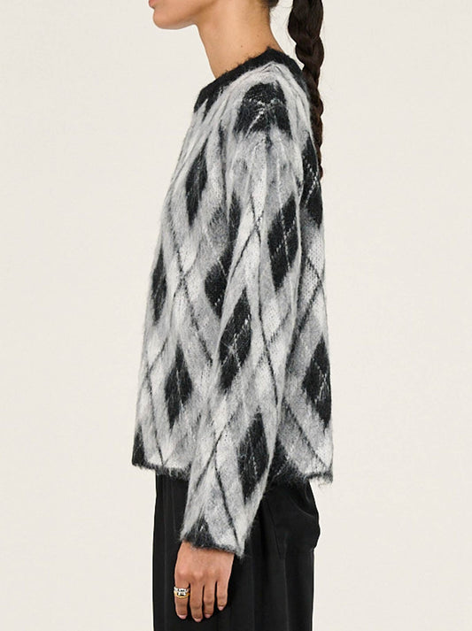 STAPLE THE LABEL CAMILLE BRUSHED JUMPER (Check)